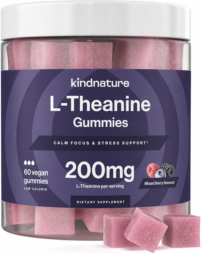 kindnature frente del empaque mostrando 60 gominolas, claridad de uso
