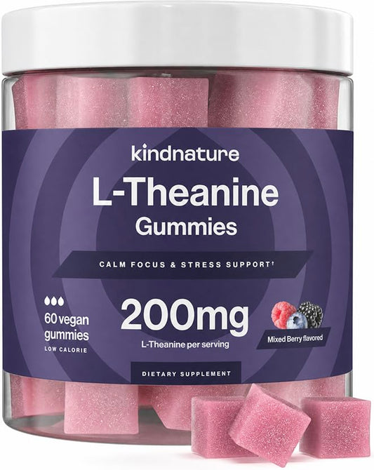 kindnature frente del empaque mostrando 60 gominolas, claridad de uso