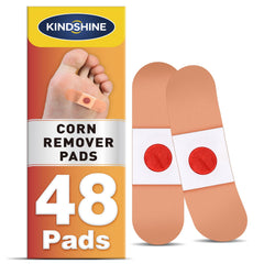 kindshine empaque frontal mostrando 48 parches, conveniencia y ahorro