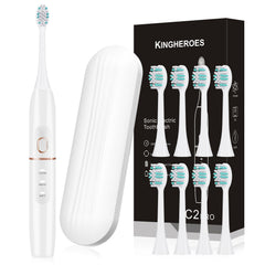 kingheroes cepillo frontal mostrando diseño y pantalla con temporizador para limpieza eficaz