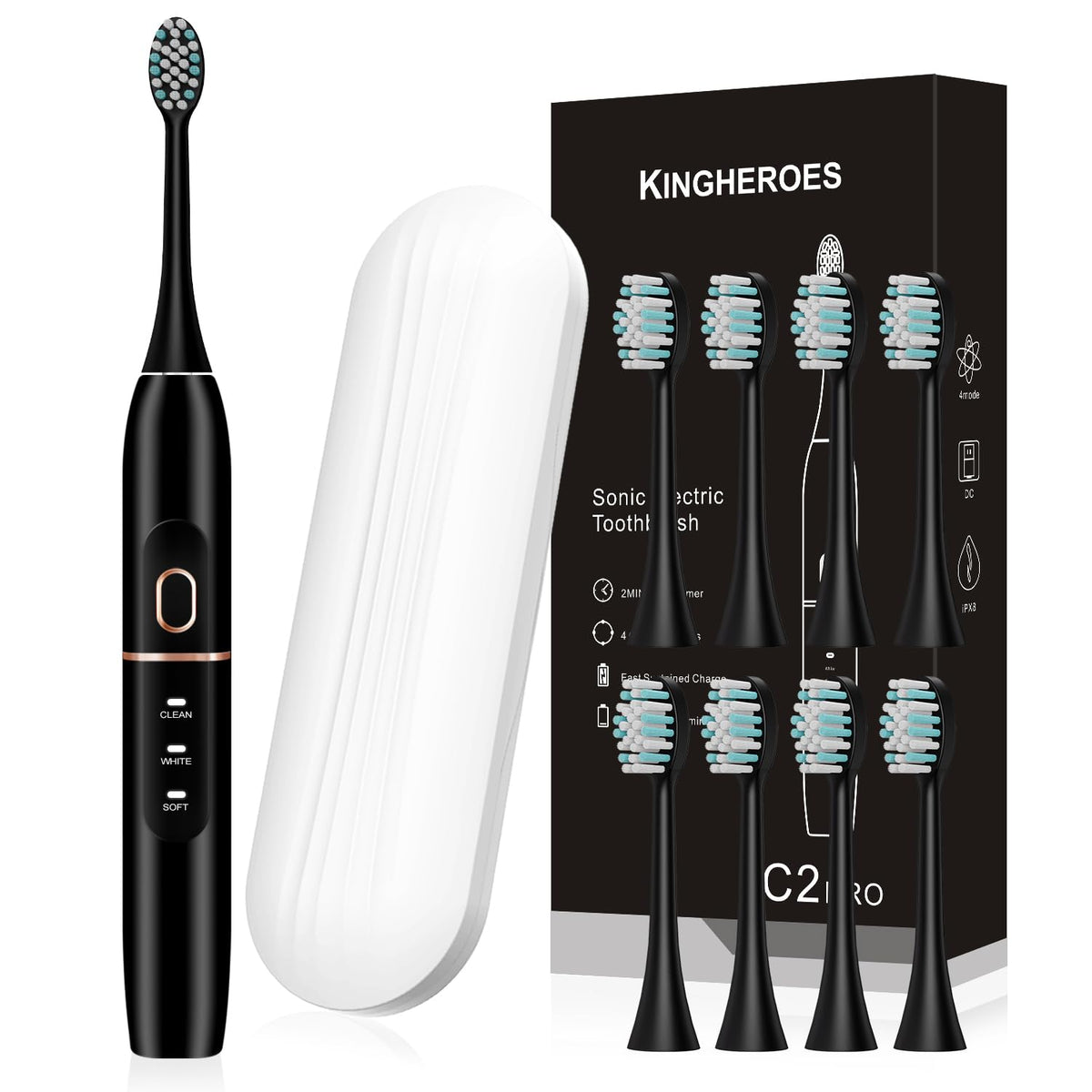 kingheroes mango frontal mostrando botones y luces, control sencillo