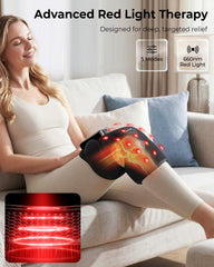 KingPavonini luz roja 660nm aplicada en rodilla para mejorar circulación