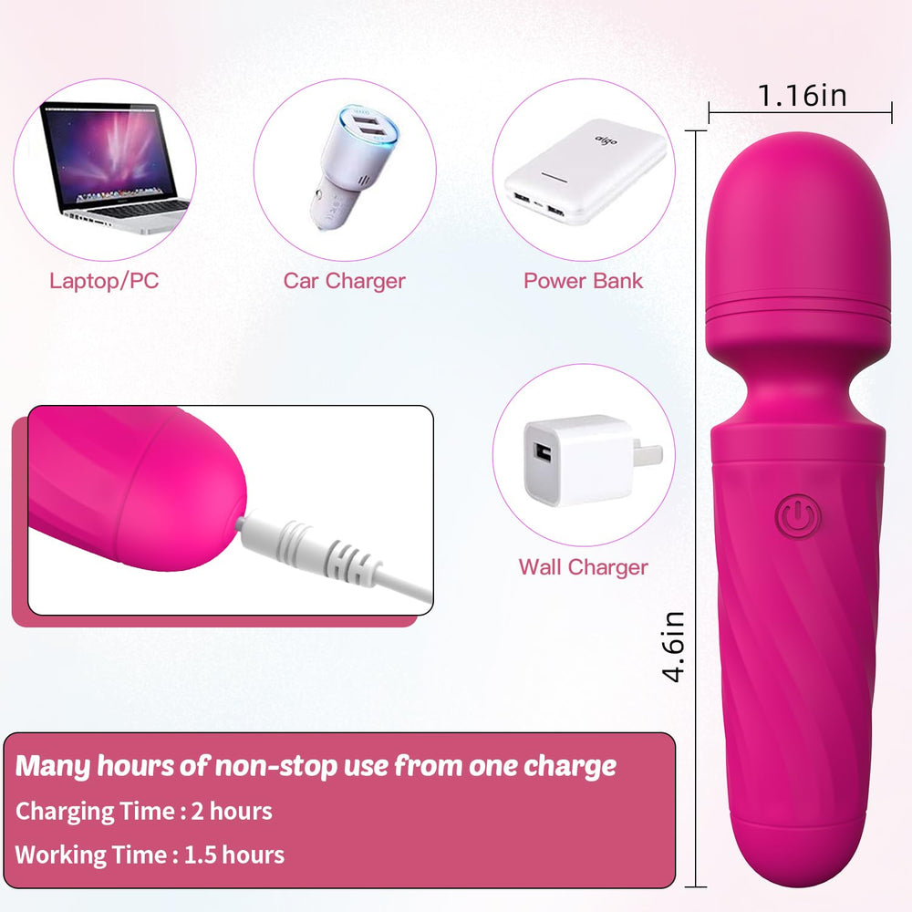 KINGWAND comparación de tamaño con una mano, ideal para viajes