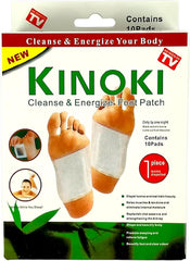 Kinoki parche frontal del empaque mostrando diseño y facilidad de uso para alivio