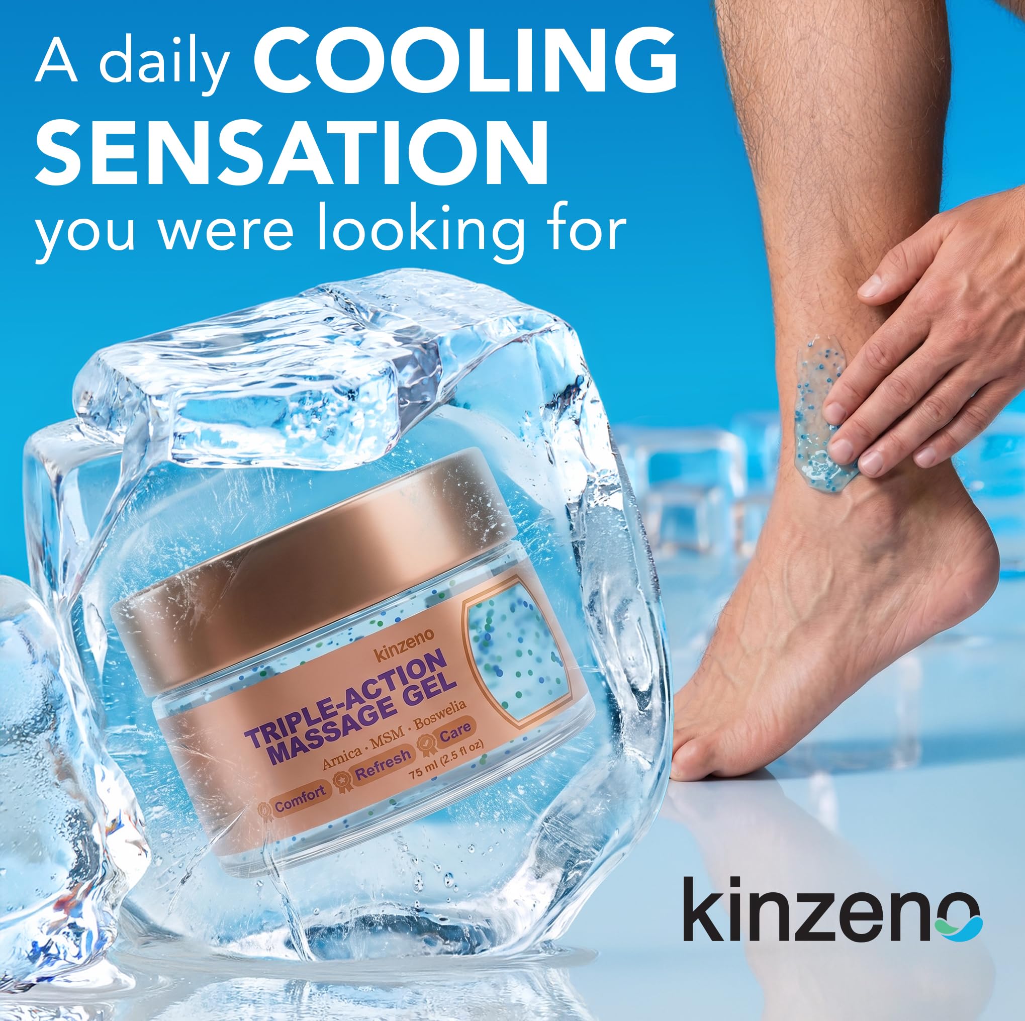 Kinzeno textura del gel en primer plano, deslizamiento suave y no graso