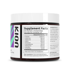 Kion etiqueta con lista de ingredientes y certificaciones de calidad