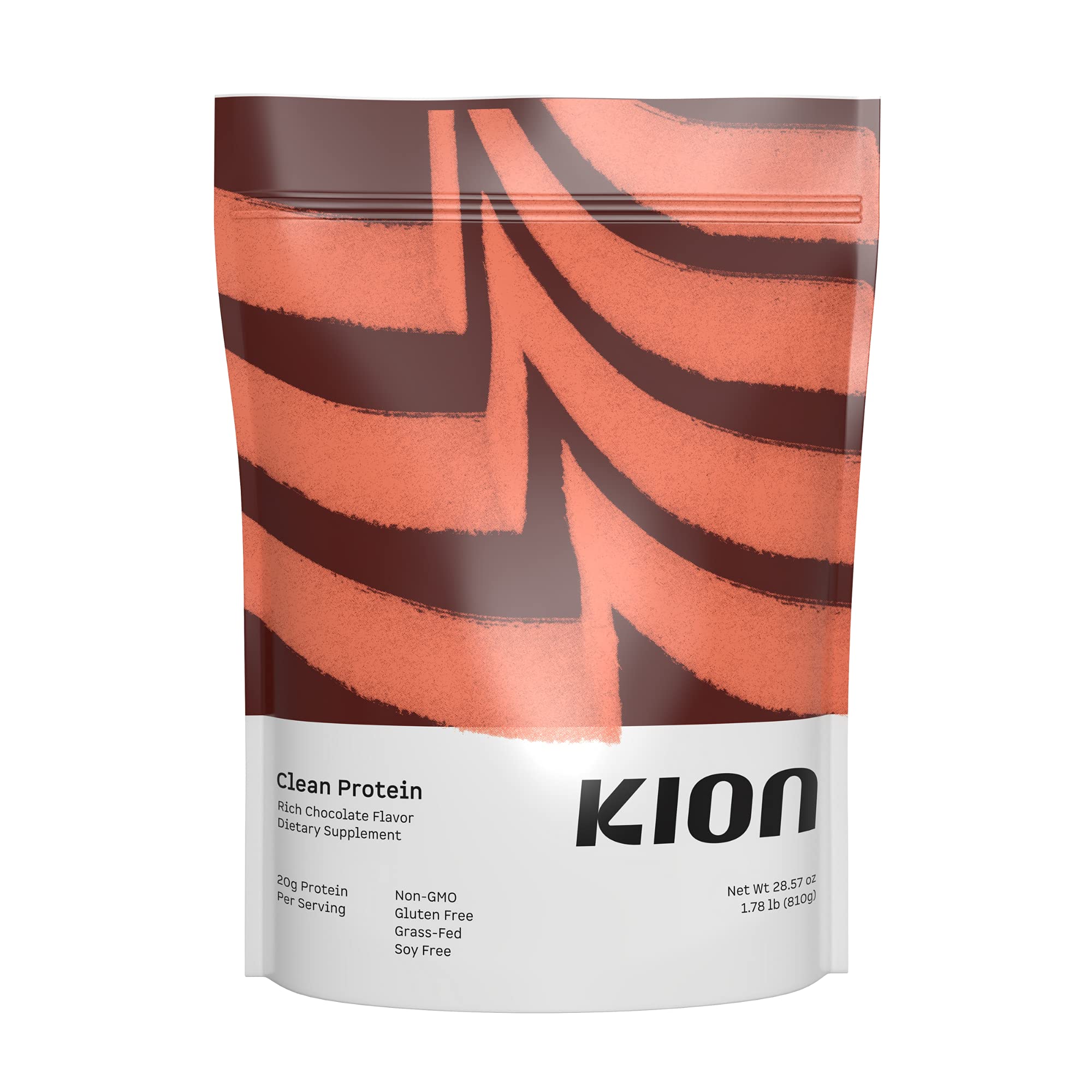 Kion envase frontal mostrando presentación y sabor chocolate, ideal para recuperación