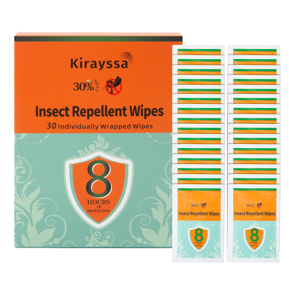 Kirayssa disposición de las 30 toallitas individuales mostrando cantidad y formato