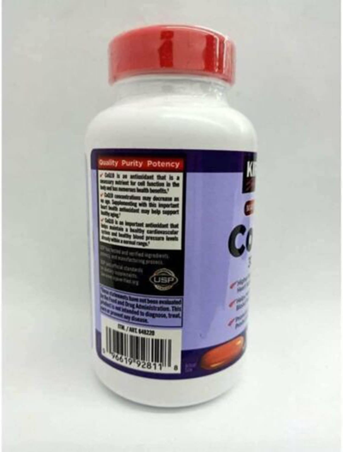 Kirkland CoQ10 300 mg, cápsulas blandas, fácil ingesta diaria.