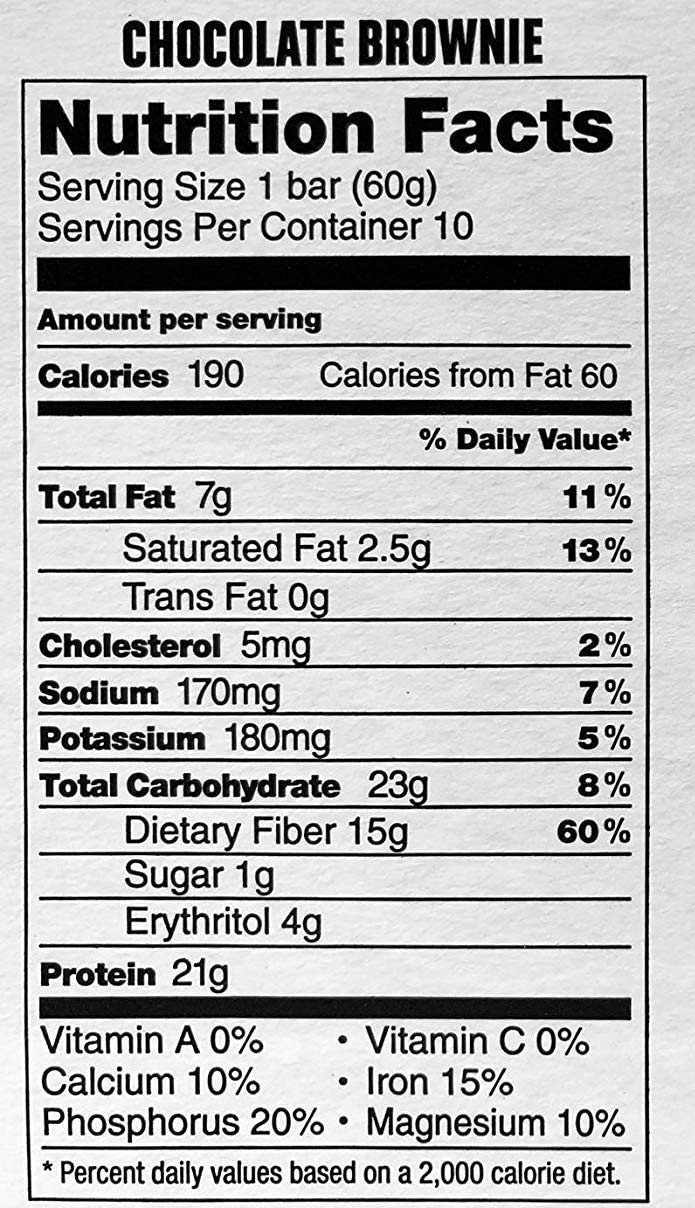 KIRKLAND Signature Barra proteica Chocolate Brownie, snack práctico para llevar
