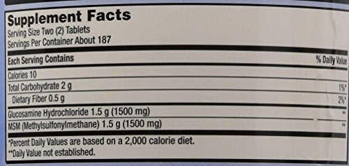 Paquete de dos botellas Kirkland Glucosamina MSM para uso continuo