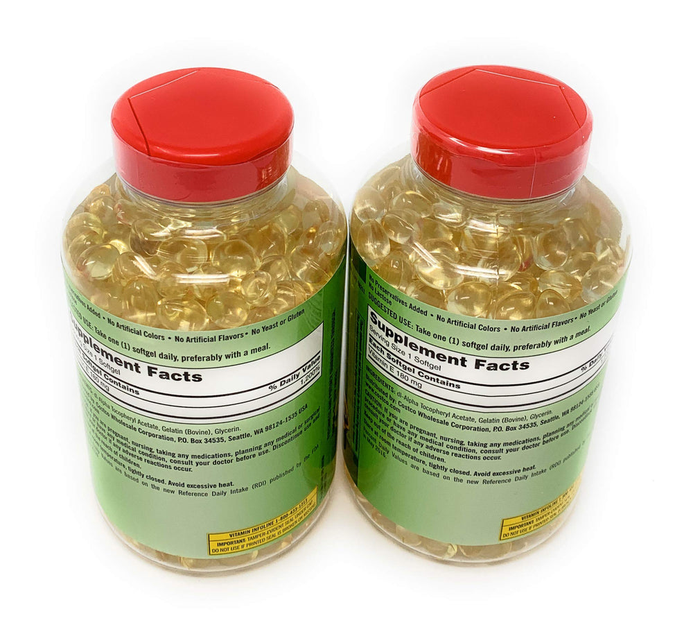 Kirkland Vitamina E cápsulas suaves, textura suave para absorción rápida