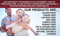 Kirkman etiqueta con ingredientes y pruebas de calidad Ultra Tested