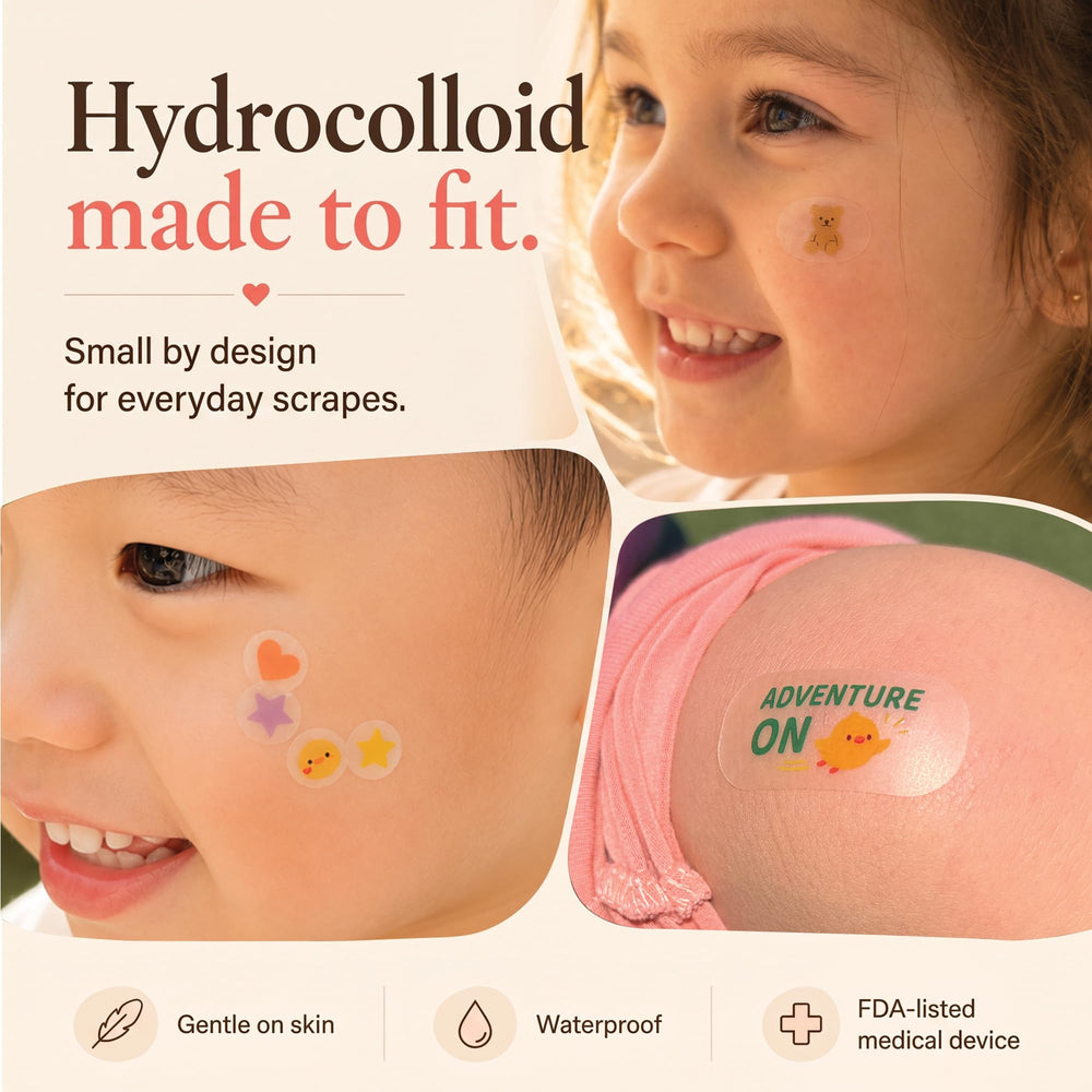 Kissprinkle primer plano hidrocoloide mostrando gel protector