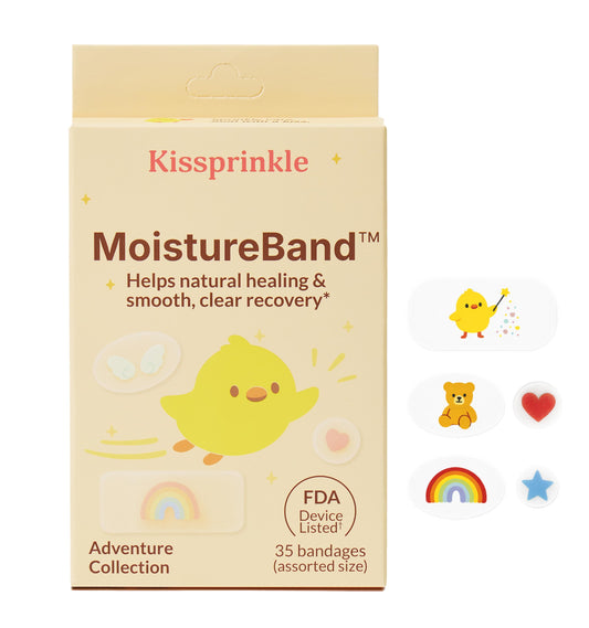 Kissprinkle empaque frontal colección Adventure, fácil identificación