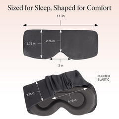 Kitsch antifaz en uso sobre almohada para sueño profundo