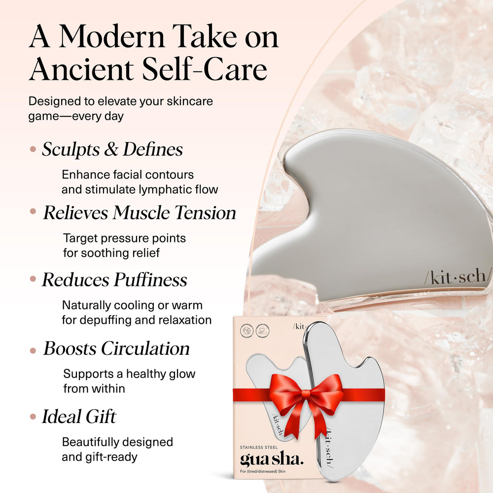 Superficie lisa de acero inoxidable Kitsch gua sha, fácil de limpiar