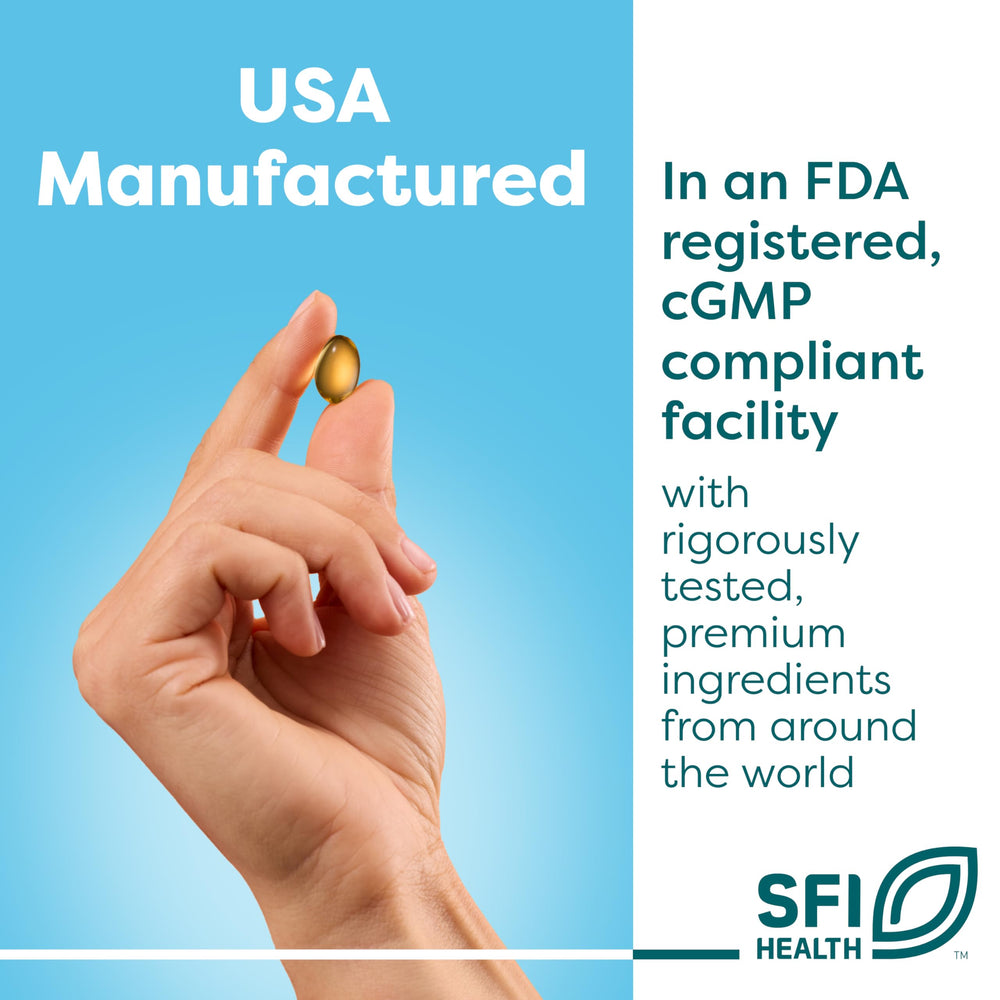 Cápsula en primer plano de Klaire Labs SFI Health que comunica pureza