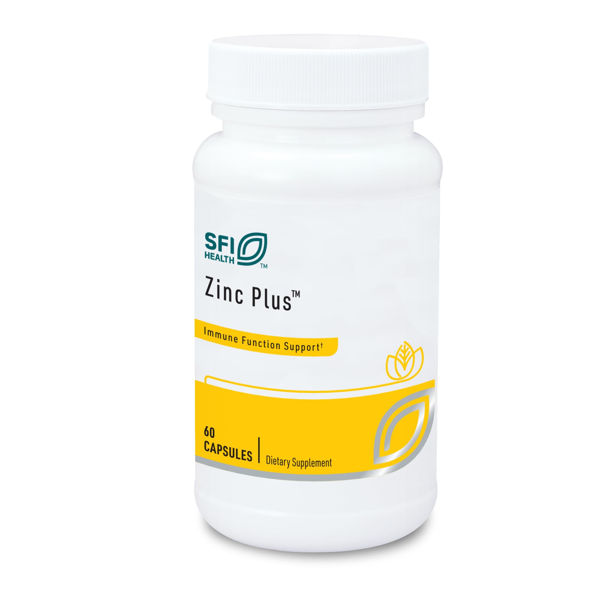 Klaire Labs etiqueta frontal del envase mostrando zinc y beneficios