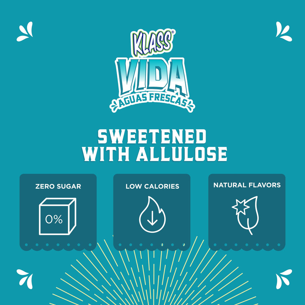 KLASS VIDA vaso preparado con bebida horchata y efecto refrescante visible