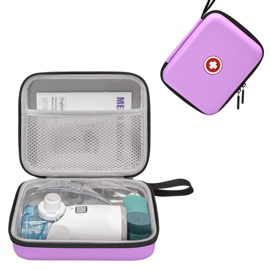 Klawdsky estuche frontal morado mostrando protección y cierre fácil