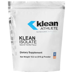 Klean Athlete envase frontal mostrando sabor y certificación, confianza para atletas