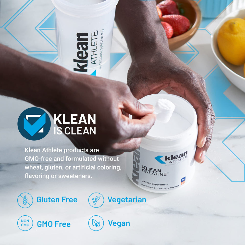 Klean Athlete cucharada medida con creatina, dosificación fácil para rendimiento