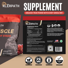 Klerpath GroMuscle preparado en vaso con agua, listo para entrenar