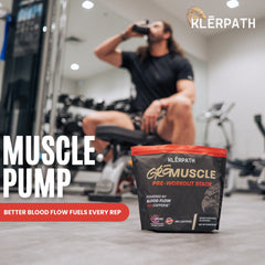 Klerpath GroMuscle usado en gimnasio antes de ejercicio, aporta conveniencia
