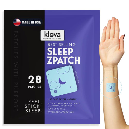 Klova ZSleep parche frontal mostrando diseño y fácil aplicación