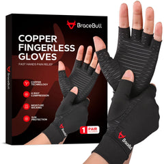 KMEIVOL BraceBull frente del empaque mostrando guantes y beneficio de soporte