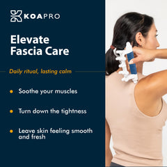 KOA KOAPRO apoyado en pared aplicando masaje en la espalda para alivio