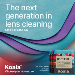 Koala Lifestyle paño limpiando lente de cámara, protege recubrimientos