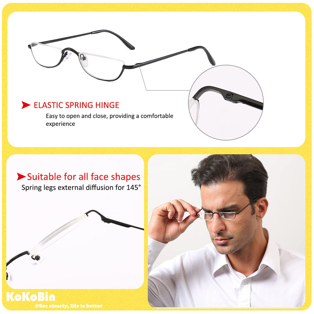 KoKoBin gafas en uso leyendo libro ofrece visión nítida y confort cerca