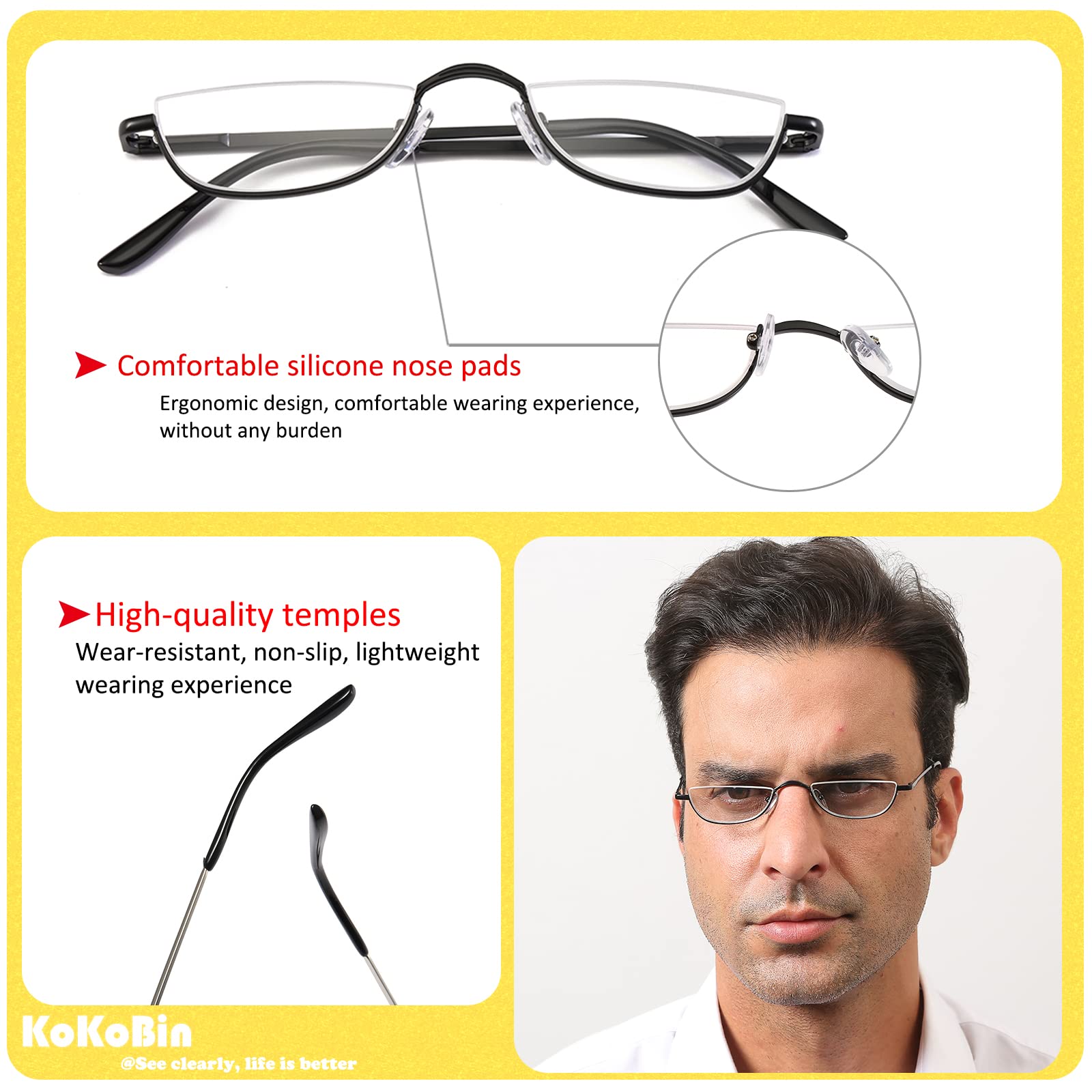 KoKoBin estuche de piel abierto protege las gafas y facilita transporte