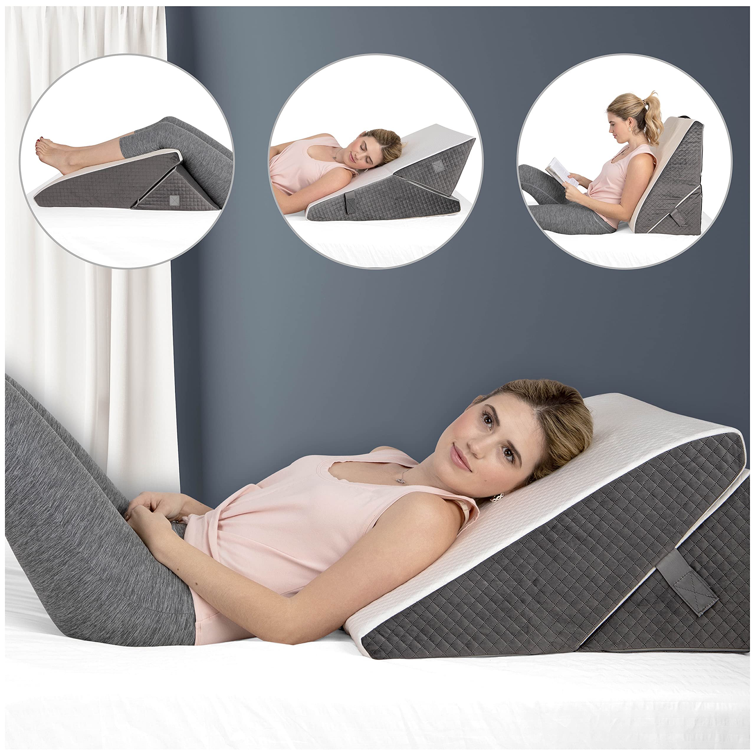 Kölbs vista frontal de la cuña con funda jacquard elegante y protección