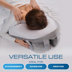 Kölbs persona durmiendo boca abajo usando almohada para soporte estable