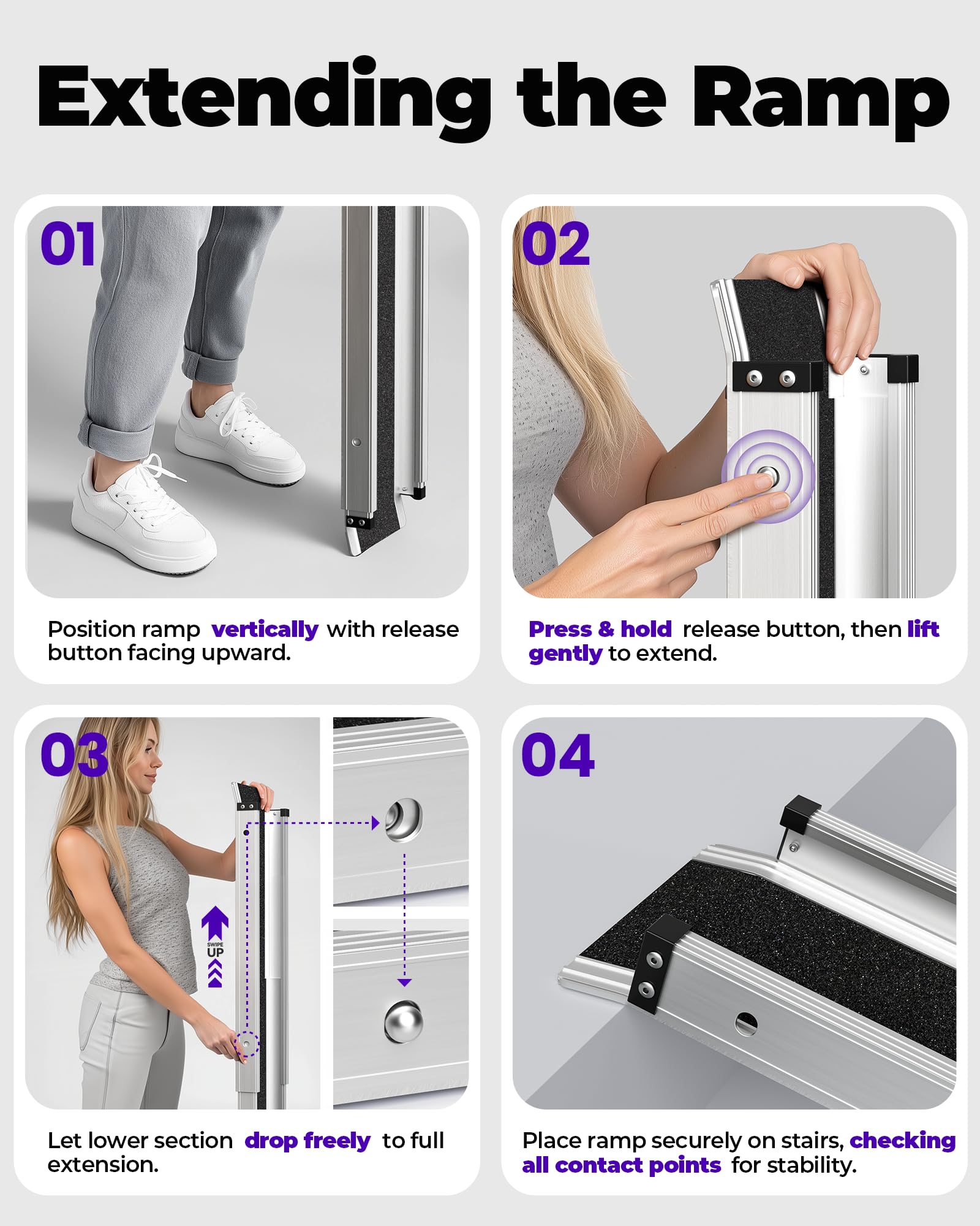 KOLOTOOL rampa en uso cargando una silla manual al vehículo con confianza