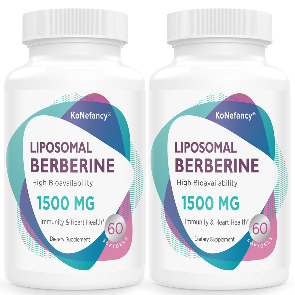 KoNefancy frasco frontal mostrando 120 softgels y beneficios de alta biodisponibilidad