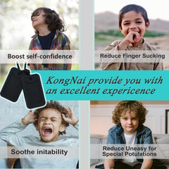 KongNai collar en mano para comparar tamaño, portátil y discreto