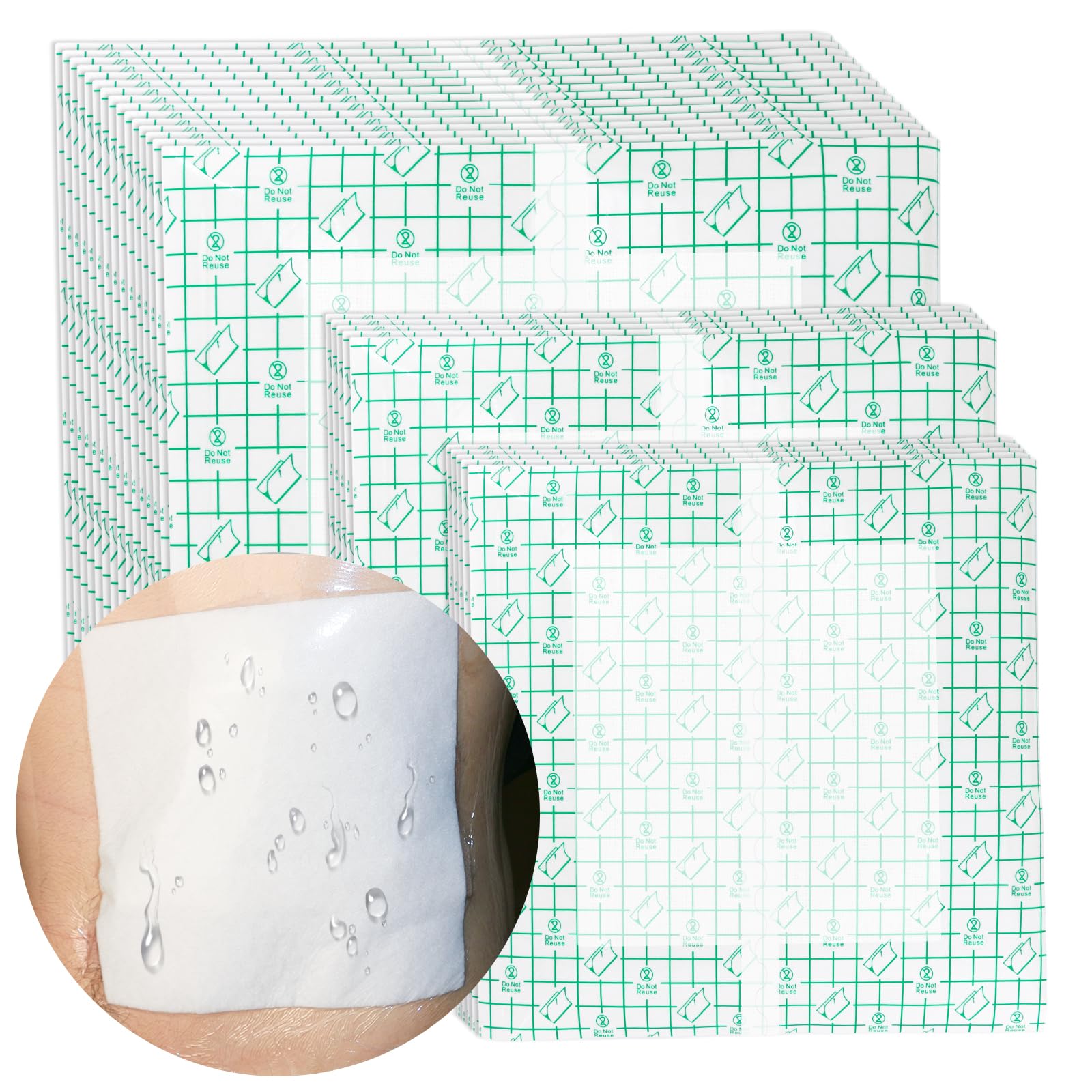 KONWEDA empaque frontal que muestra 25 protectores, ideal para duchas seguras
