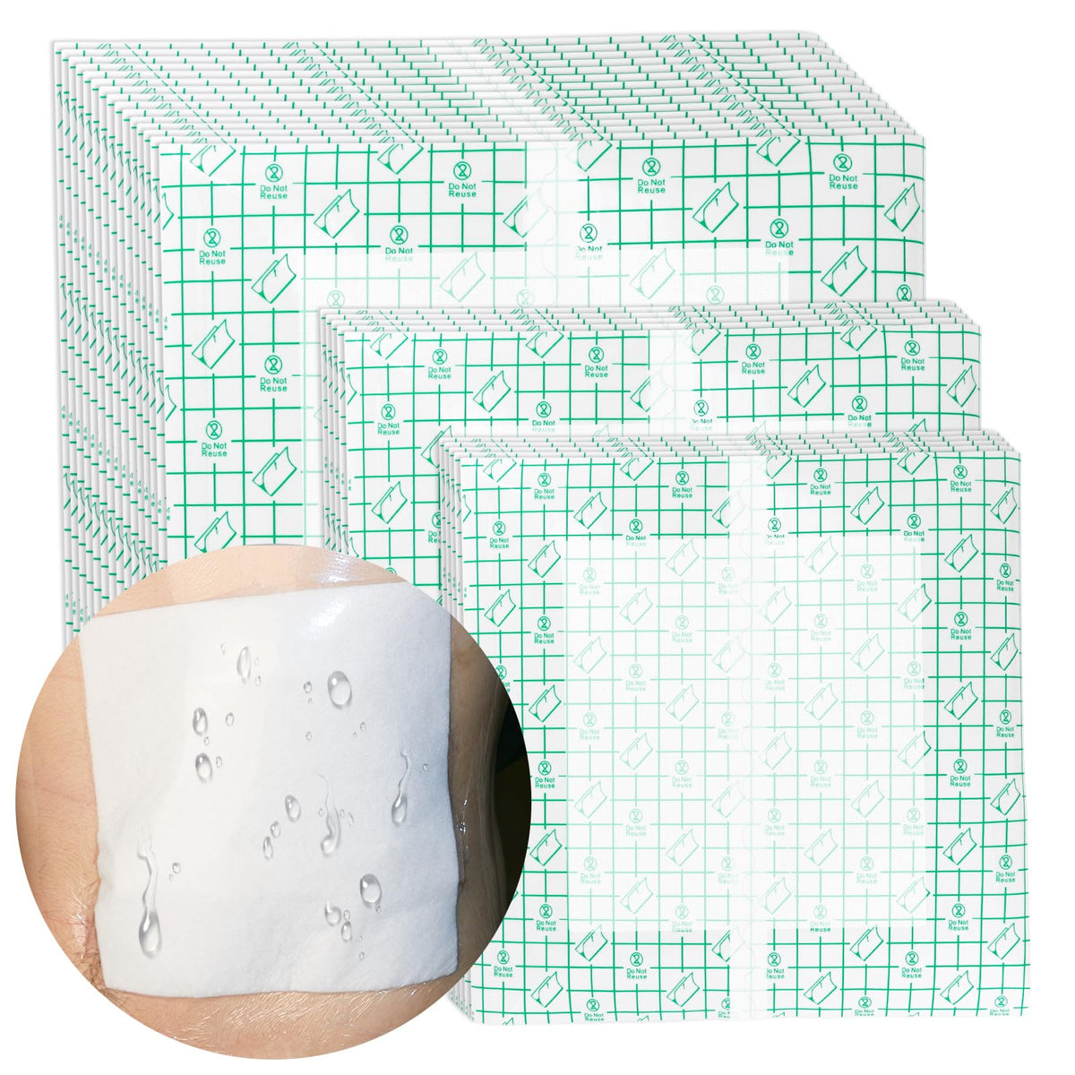 KONWEDA empaque frontal que muestra 25 protectores, ideal para duchas seguras