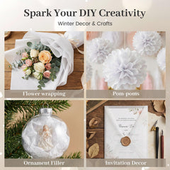 Koogel proyecto DIY con copos de nieve brillantes para decoraciones festivas