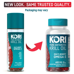 Kori Krill gotas de aceite resaltando textura y pureza