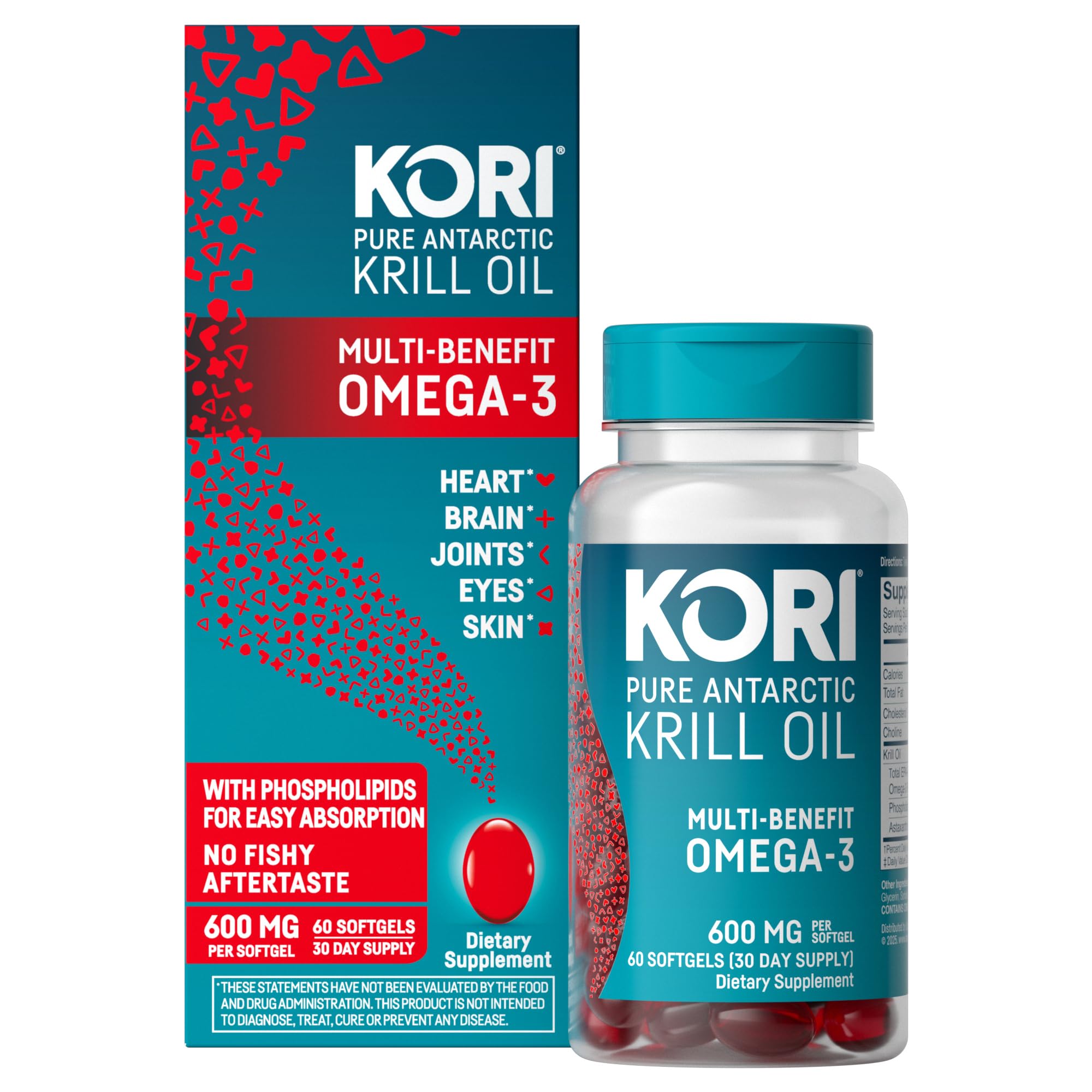 Kori Krill cápsula en mano indicando dosis diaria conveniente