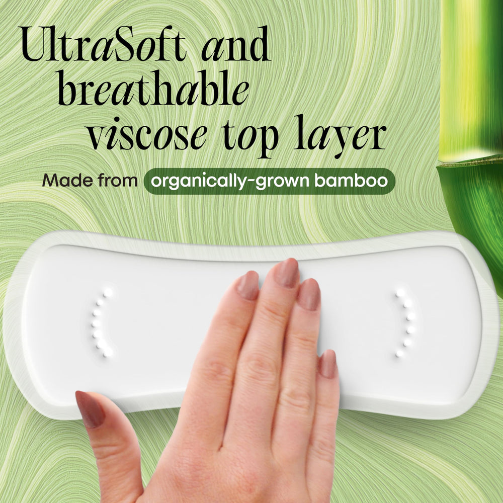 Kotex textura de la capa de viscosa de bambú, suavidad y transpiración