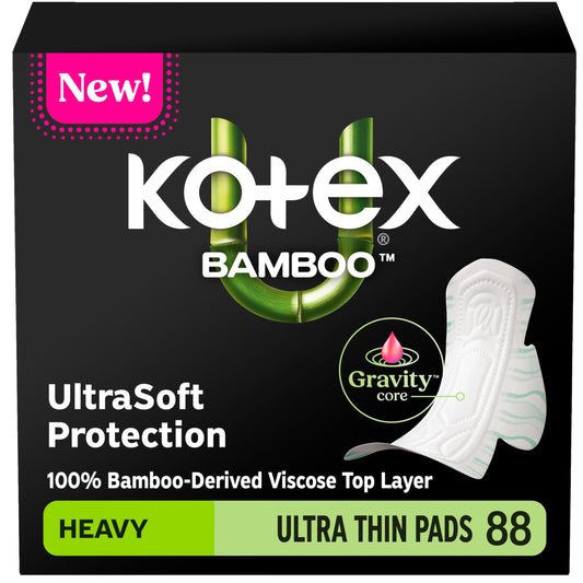 Kotex paquete frontal mostrando 88 unidades y marca, comodidad y protección