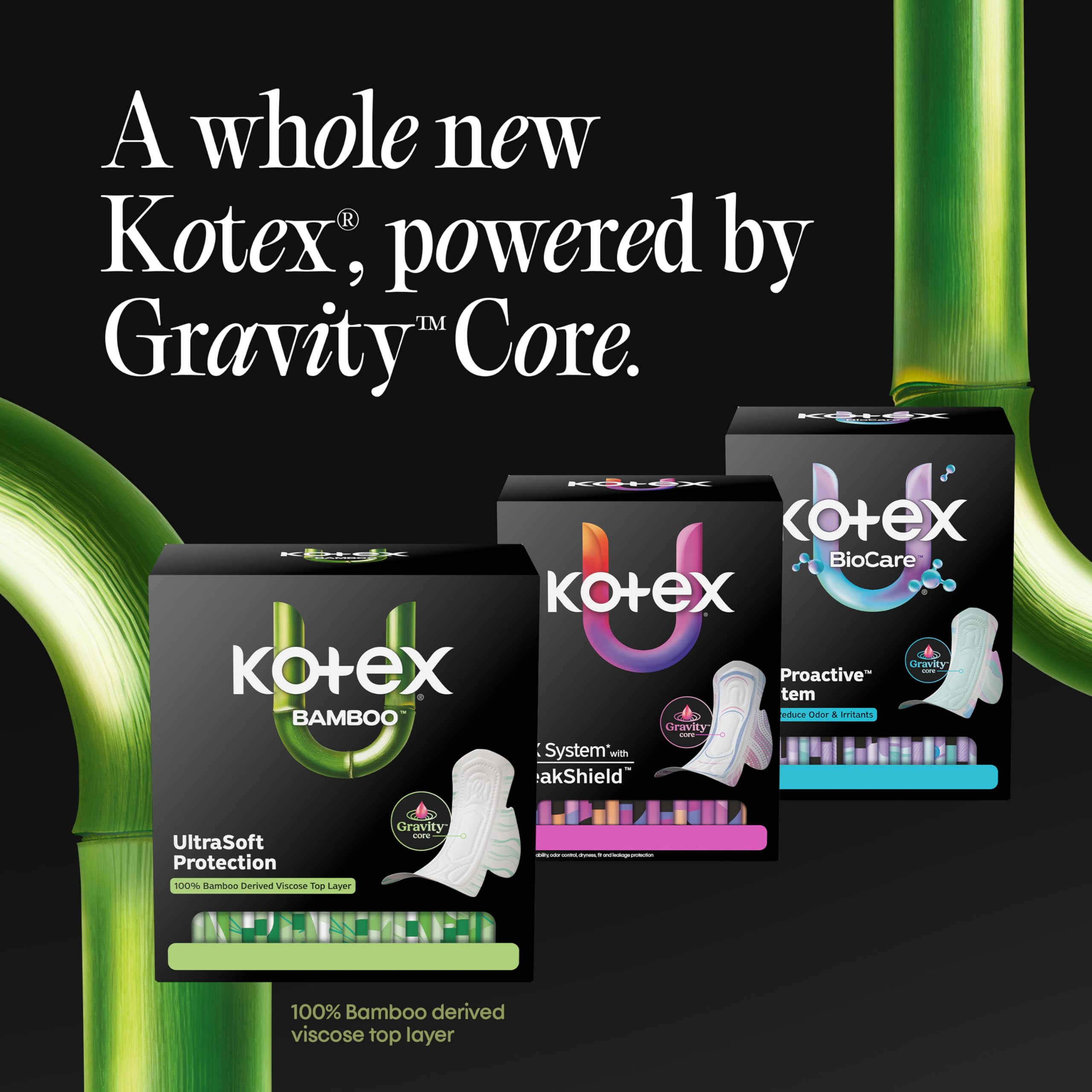 Kotex Bamboo guardado en bolso mostrando portabilidad y accesibilidad