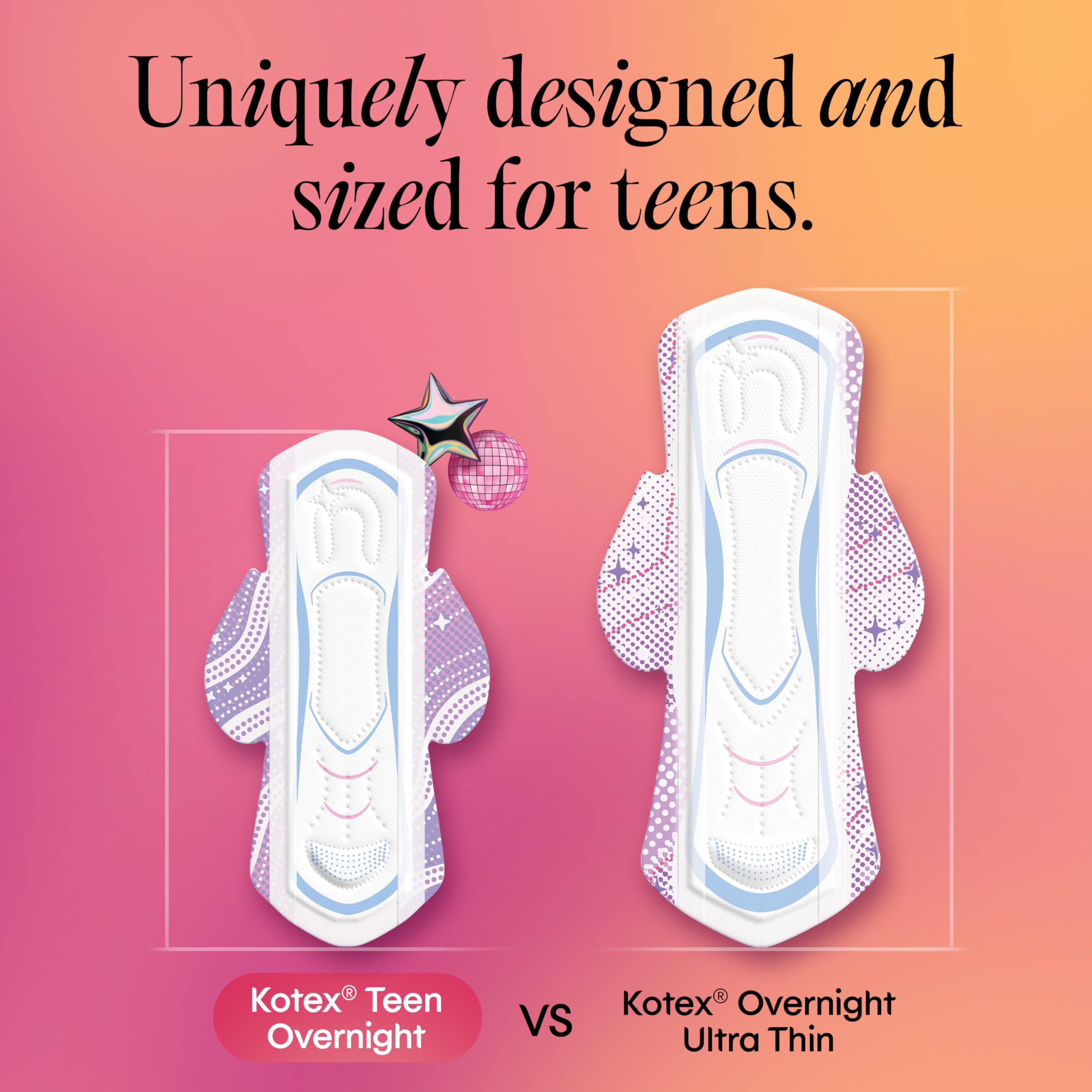 Kotex primer plano de las alas mostrando ajuste seguro y anti-desplazamiento