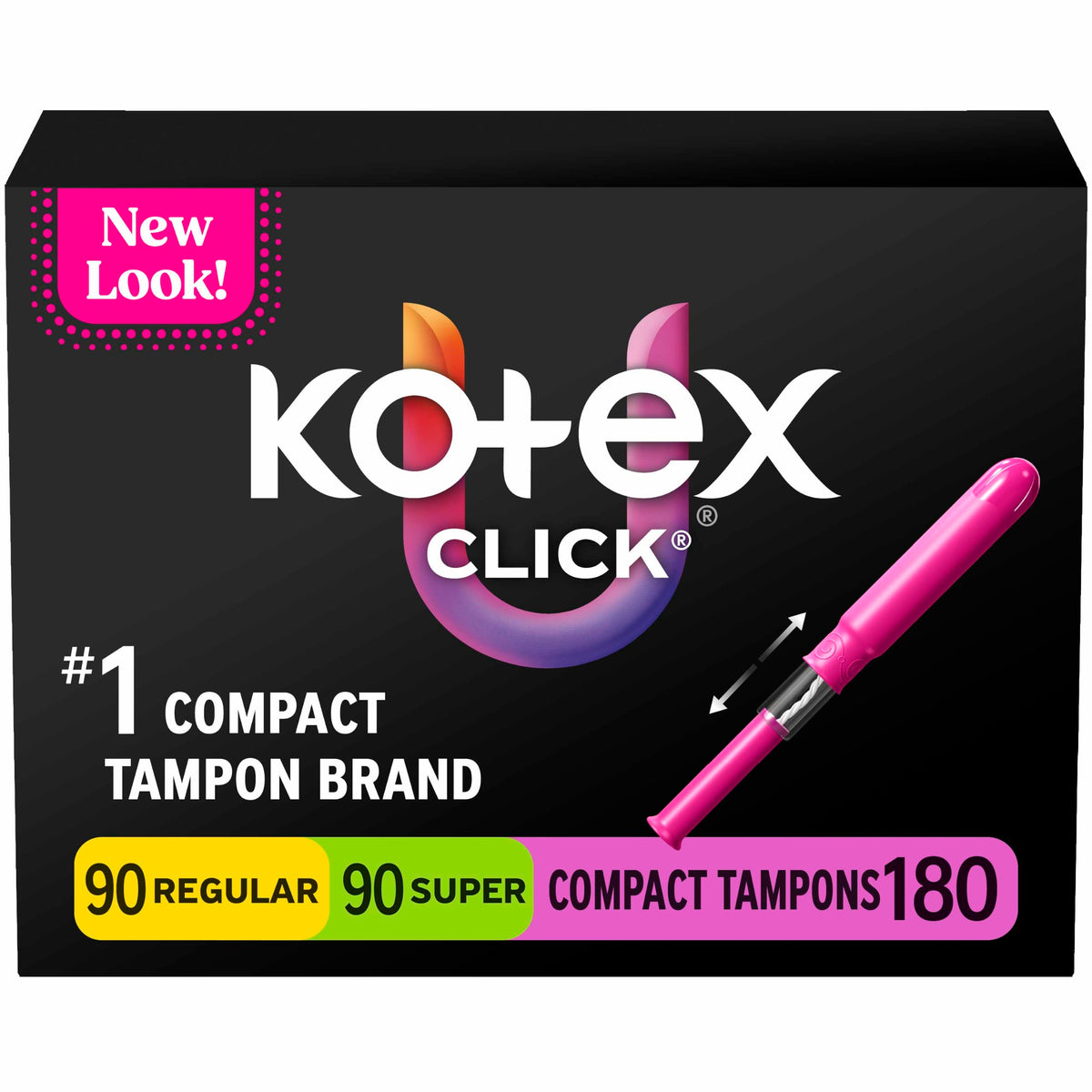 Kotex empaque frontal compacto mostrando multipack y conveniencia